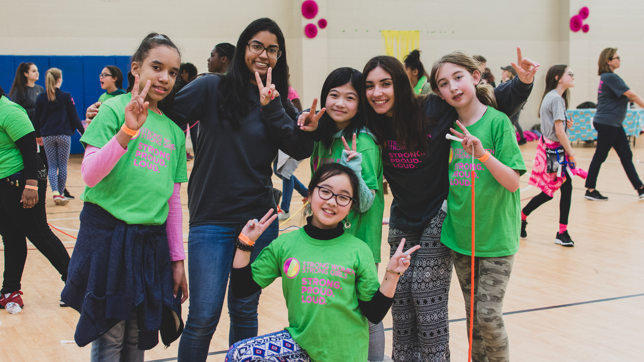 group of girls and women